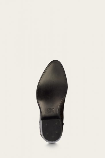 Frye Billy Daisy Pull On - Black-tooled - Click Image to Close