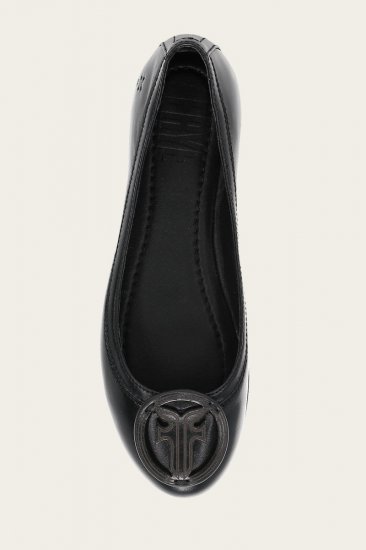 Frye Carson Logo Ballet - Black - Click Image to Close