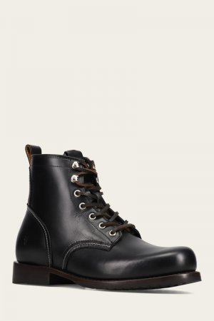 Frye Hudson Workboot Plain Toe - Black