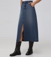 Frye Seamed Denim Maxi Skirt - Seamed Denim Maxi Skirt