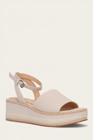 Frye Joy Ankle Strap Platform Sandal - Ivory