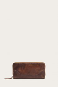 Frye Melissa Zip Around Wallet - Cognac