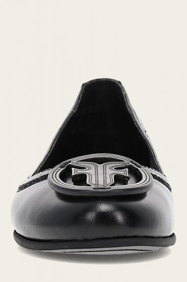 Frye Carson Logo Ballet - Black - Click Image to Close