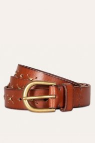 Frye 25MM Beaded Perf Belt - 25MM Beaded Perf Belt Frye 25MM Beaded Perf Belt - 25MM Beaded Perf Belt