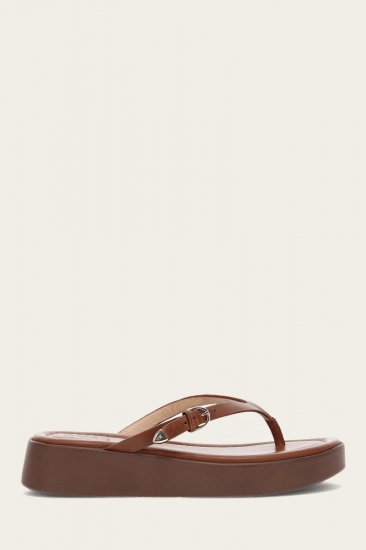 Frye Maya Buckle Thong Sandal - Cinnamon - Click Image to Close