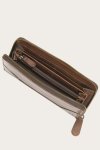 Frye Melissa Zip Around Wallet - Dark Brown