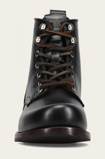 Frye Hudson Workboot Plain Toe - Black - Click Image to Close