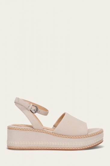 Frye Joy Ankle Strap Platform Sandal - Ivory - Click Image to Close