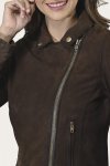 Frye Elegant Biker Leather Jacket - Elegant Biker Leather Jacket