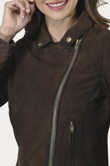 Frye Elegant Biker Leather Jacket - Elegant Biker Leather Jacket - Click Image to Close