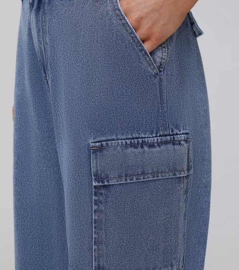 Frye High Rise Utility Cargo Jeans - High Rise Utility Cargo Jeans - Click Image to Close