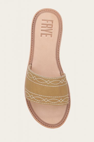 Frye Ava Woodstock Slide - Banana - Click Image to Close