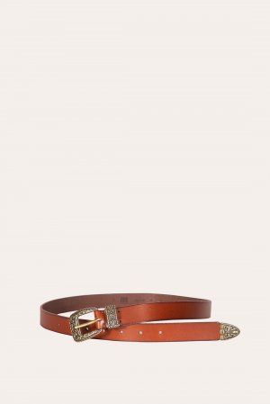 Frye 25MM Logo Western Belt - 25MM Logo Western Belt