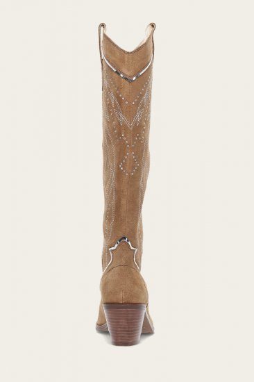 Frye Sara Western Tall Stud - Almond - Click Image to Close