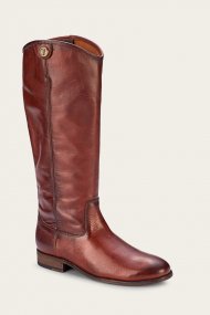 Frye Melissa Button 2 Wide Calf - Redwood