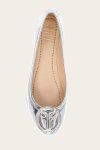 Frye Carson Logo Ballet - Silver