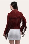 Frye Oxblood Fringed Jacket - Frye Oxblood Fringed Jacket