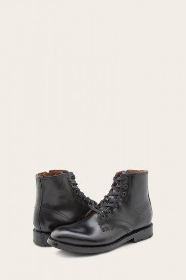 Frye Bowery Lace Up - Jet-black - Click Image to Close