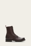 Frye Veronica Combat - Dark-brown