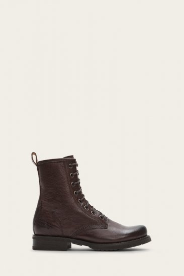 Frye Veronica Combat - Dark-brown - Click Image to Close