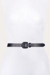 Frye 30mm Belt With Covered Buckle & Leather Lacing - 30mm Belt With Covered Buckle & Leather Lacing