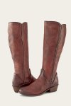 Frye Carson Piping Tall - Redwood