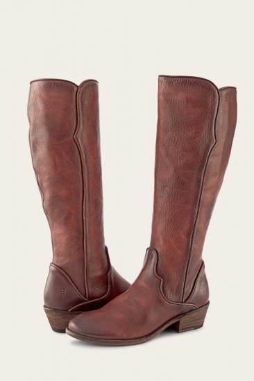 Frye Carson Piping Tall - Redwood - Click Image to Close