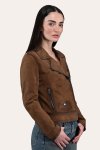 Frye Dark Taupe Biker Jacket - Frye Dark Taupe Biker Jacket