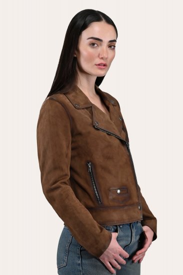 Frye Dark Taupe Biker Jacket - Frye Dark Taupe Biker Jacket - Click Image to Close