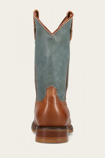 Frye Hauser Roper - Tan-faded-denim - Click Image to Close