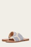 Frye Ava Crochet Slide - Steel-blue