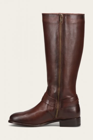 Frye Melissa Belted Tall Wide Calf - Redwood - Click Image to Close