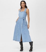 Frye Criss-cross Maxi Denim Dress - Criss-cross Maxi Denim Dress