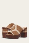 Frye Pipa Crochet Platform Sandal - Almond
