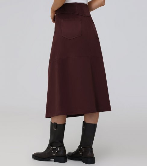 Frye Faux Suede Studded Midi Skirt - Faux Suede Studded Midi Skirt - Click Image to Close