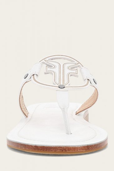 Frye Taylor Logo Sandal - White - Click Image to Close