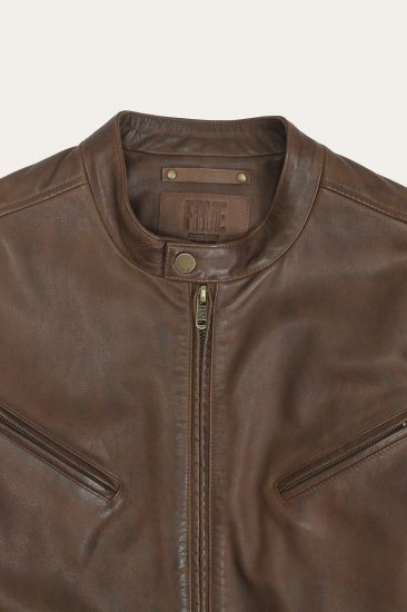 Frye Contemporary Racer Leather Jacket - Contemporary Racer Leather Jacket - Click Image to Close