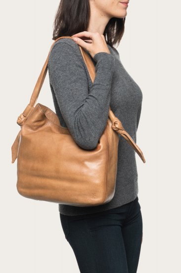 Frye Nora Knotted Hobo - Beige - Click Image to Close
