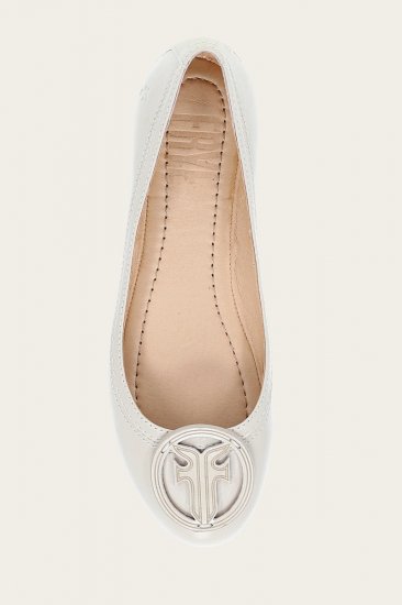 Frye Carson Logo Ballet - Ivory - Click Image to Close