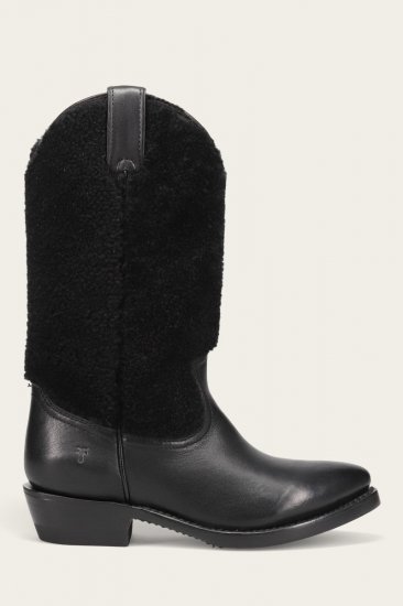 Frye Billy Pull On Shearling - Black - Click Image to Close