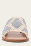 Frye Ava Crochet Slide - Steel-blue