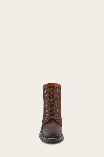 Frye Sabrina 6G Lace Up - Dark-brown - Click Image to Close