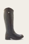 Frye Melissa Double Sole Button Lug Tall - Antiqued-black