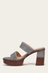 Frye Pipa Woodstock 2 Band Platform Sandal - Grey-sky