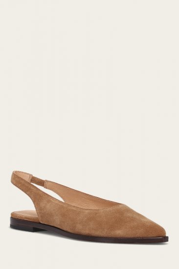 Frye Kenzie Slingback Flat - Almond - Click Image to Close
