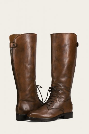 Frye Melissa Lug Back Zip - Amber - Click Image to Close