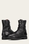 Frye Dean Combat Lace Up - Black