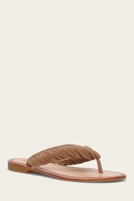 Frye Ava Fringe Sandal - Almond