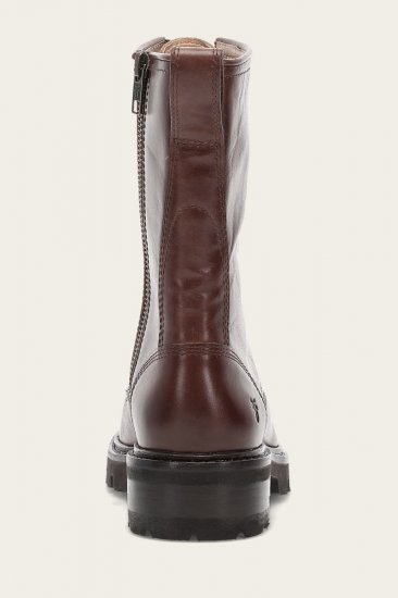 Frye Olivia Combat - Bourbon - Click Image to Close