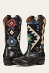 Frye Billy Pull On Southwest - Black-sw